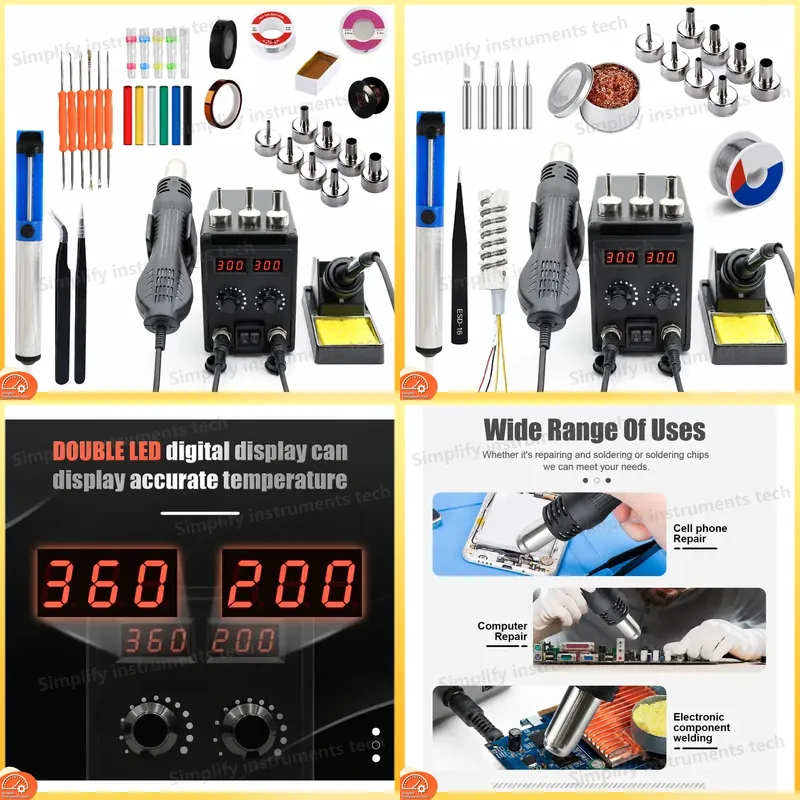 8586D Soldeerstation 2-in-1 75 - 2 In 1 Soldering Rework Station 750W recensie en prijs