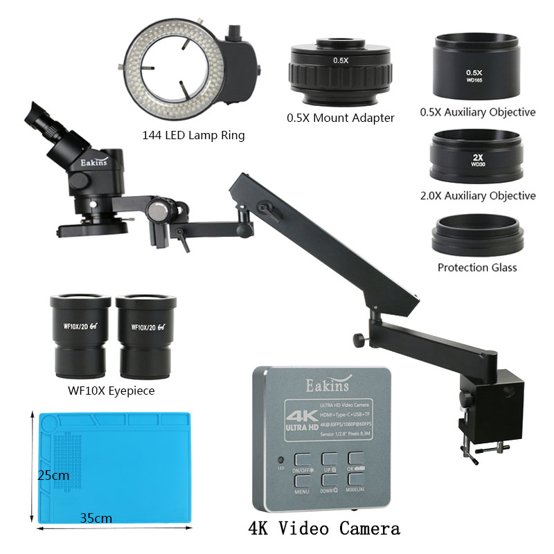 3.5X 90XArticulerende Arm Pijl - Simul-Focal Industrial Microscope 4K Hdmi recensie en prijs